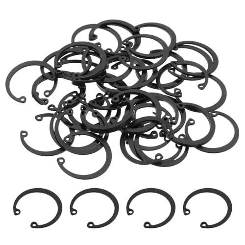 PATIKIL 50 Pcs Internal Retaining Rings, 28mm C-Clip Snap Ring 65 Manganese Steel Internal Retaining Circlip Snap for Automotive Grooved Shafts Stud