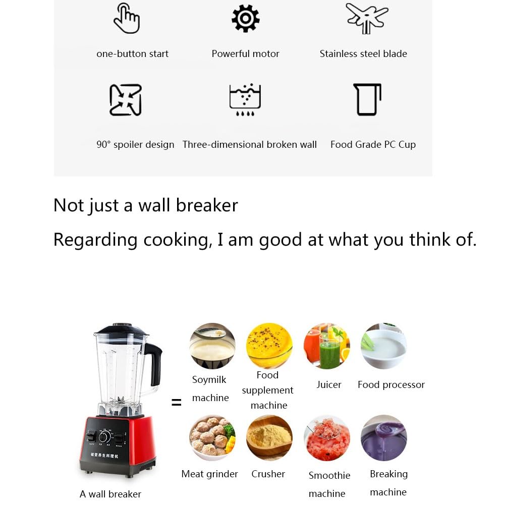 Frullatore Smoothie Maker 7 Velocità Frullatore A Caraffa Ice Crusher Tritatutto Macinacaffè 28000 RPM Per Frullati, Milkshake, Frutta, Zuppe, Salse Pitcher Tritan Frullatore A Caraffa Da 1,75 L 1200W