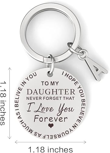 Miniatura 7 de To My Daughter Keychain Gifts From Mom Dad, Encouragement, Inspirational Gifts From Father Mother, Birthday Graduation Gifts