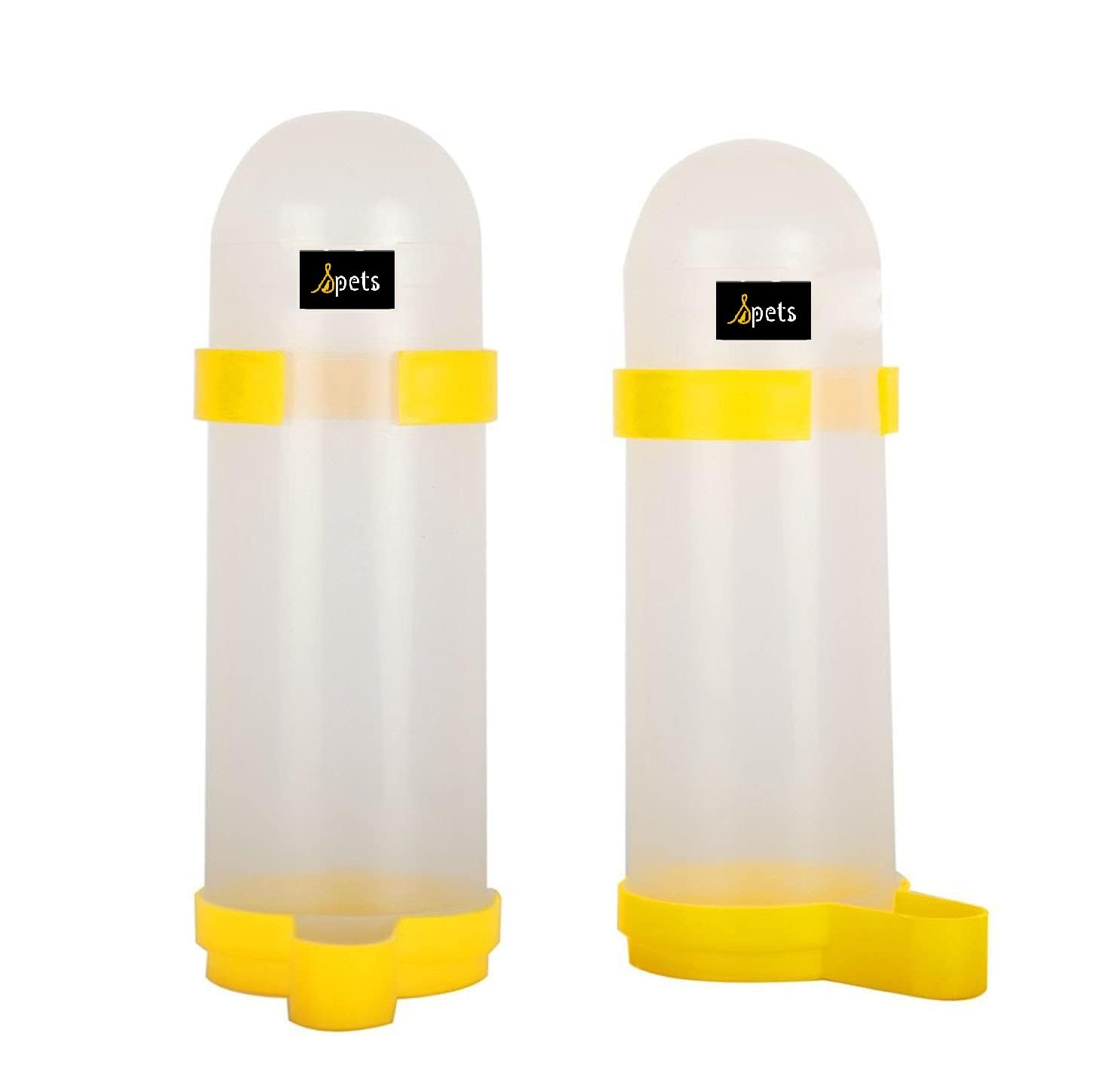 S-Pets - Set of 2 400ML Yellow Color Bird Water & Food Hanging Plastic Feeder Suitable for Cage Birds Like Love Birds, Finches, Cockatiel & Ext-image-27
