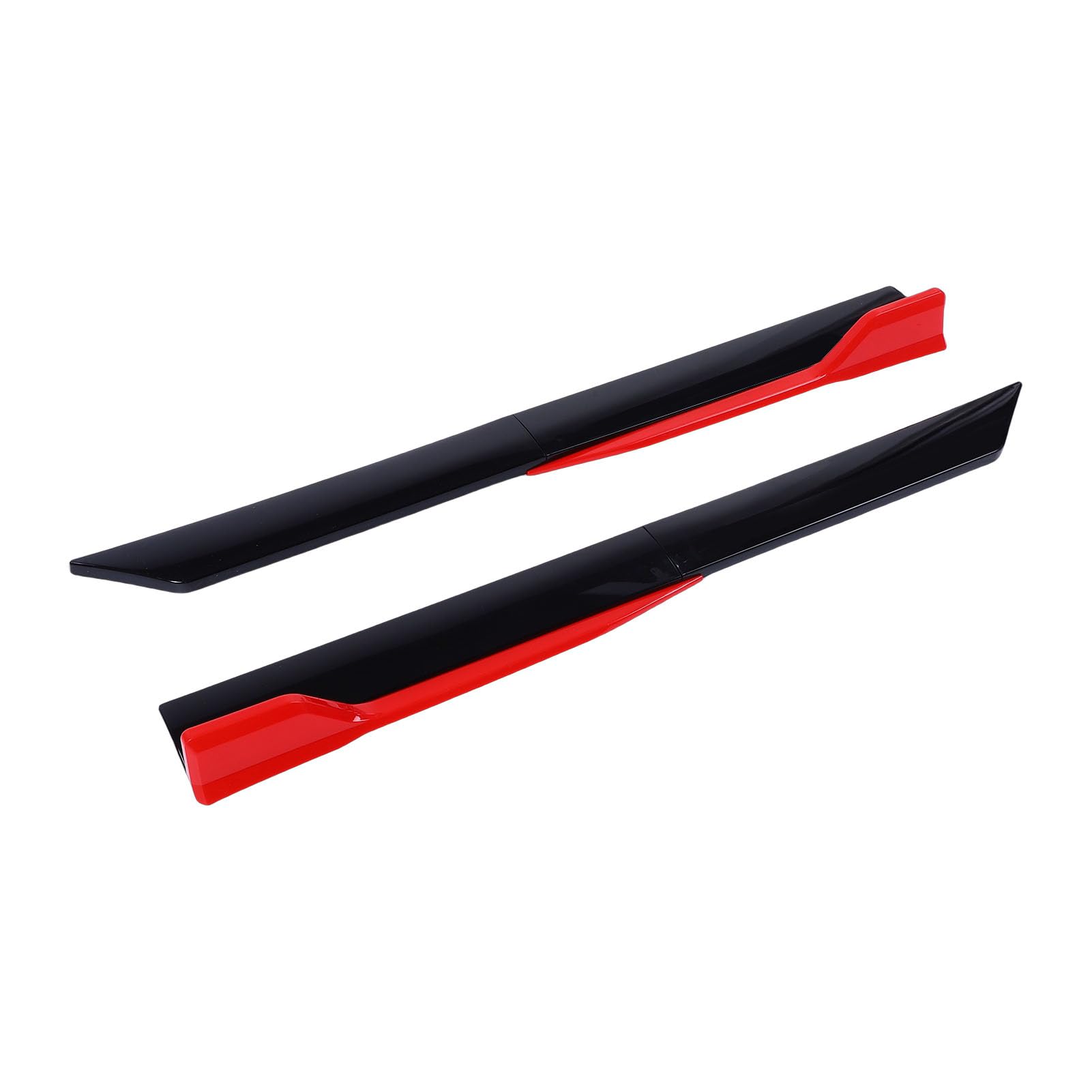 Minigonne Laterali Pannello a Bilanciere Universale ABS Minigonne Laterali Regolabili Estensione Splitter Labbro Elegante Design Aerodinamico per gli Appassionati di Auto 105 (Nero e rosso)