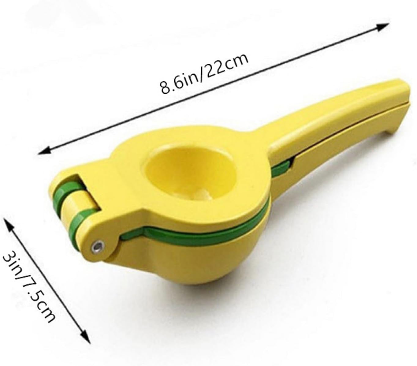Bestac 2-in-1 Metal Citrus Juicer, for Lemons Limes Oranges, High-Efficiency & Durable Easy-Clean Manual Press (Yellow & Green)