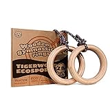 Polker Turnringe für Kinder von TigerWood. Turnringe für Kinder an Seilen Ringe Turnringe Kinder aus Holz ❘ Ringe zum Fitness Sport Seile Turnen ❘ Outdoor Turn Gymnastik Sportgeräte…