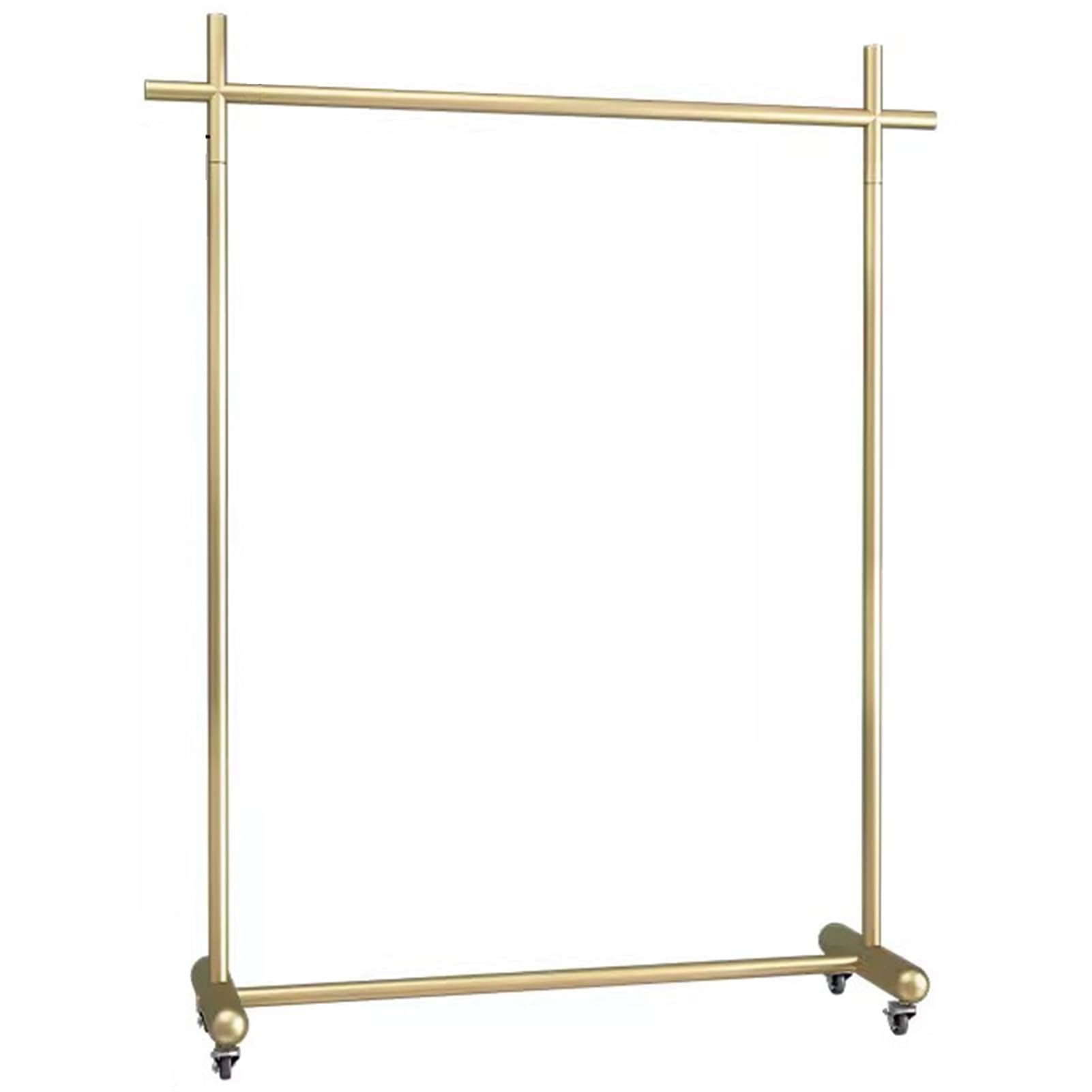 Portant à vêtements robuste contre le manque de place : penderie dorée mobile 120cm