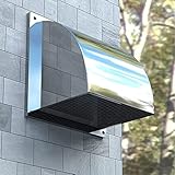 uyoyous Ablufthaube Edelstahl, 300x300 mm Wetterschutzgitter, Lüftungsgitter Lufthaube Abluftgitter abdeckung dunstabzug außen für Küche, Badezimmer, Fabrik