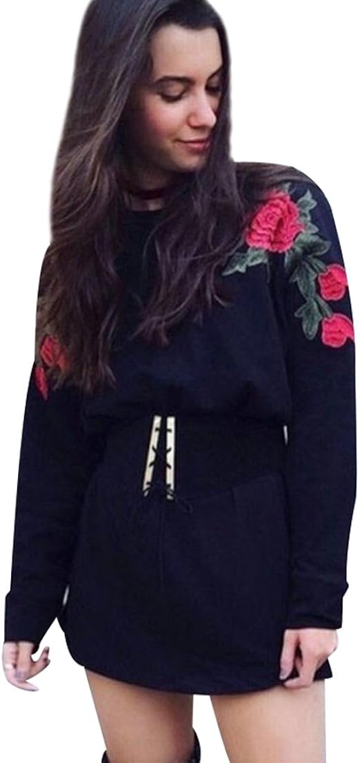 Sudaderas Largas Mujer Sudadera Larga Pullover Cuello Redondo Sudaderas Sudaderas Largas Mujer Sudadera Larga Pullover Cuello Redondo Sudaderas