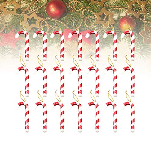 Toyvian 60Pcs Ãrvore de Natal Enfeites de Bengala de Doces Pendurados Enfeite de Pirulito Torcido de