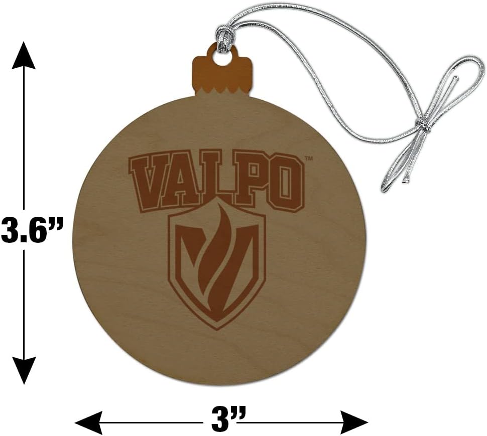 GRAPHICS & MORE Valparaiso University Beacons Logo Wood Christmas Tree Holiday Ornament - Image 6