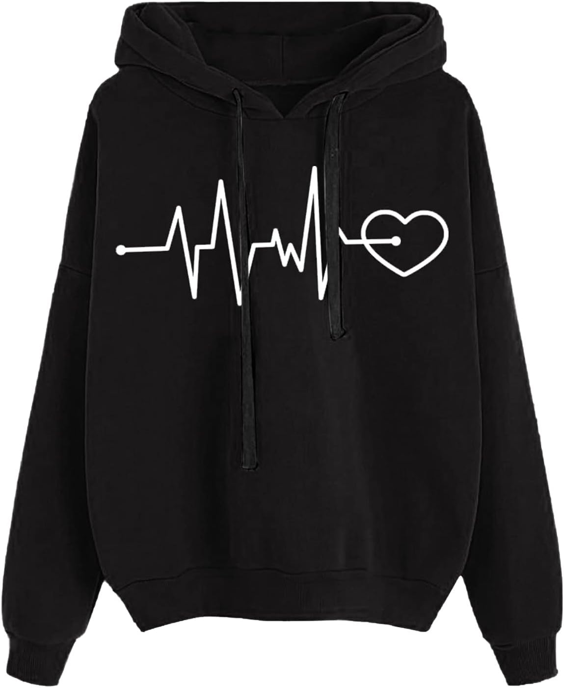 Fleece sweatshirt voor dames, lang, met capuchon, warme jas, winterjas