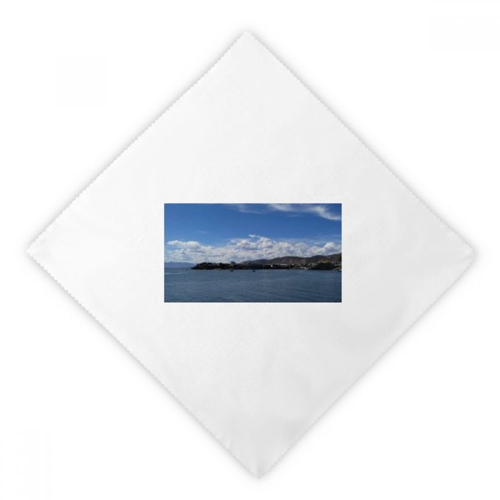 Serviettes en tissu réutilisables vagues et récifs blanc multicolore 2Pcs