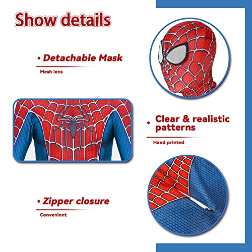 Axwcon Kids Superhero Costume Bodysuit Stretchy Jumpsuit Halloween Cosplay suit for Boys Girls