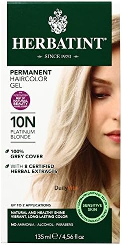 Herbatint Italian Herbal Hair Color Gel w/ Gray Coverage - Platinum Blonde 10N