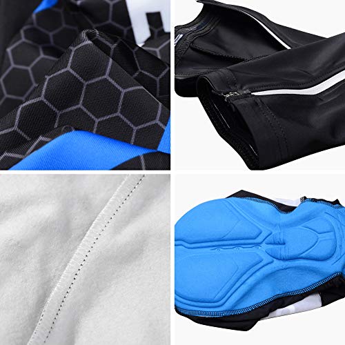 RMane Herren Radsport-Anzüge Fleece Fahrradbekleidung Set Radtrikot Langarm Radjacke + Radhose 3D Gepolsterte S - 2XL - Image 7
