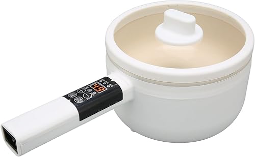 Olla eléctrica eléctrica, calentador circular inteligente de 700 W multifuncional con 5 modos de cocción para arroz para carne para oficina (#3)