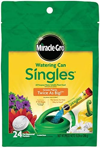 Miracle-Gro Watering Can Singles All Purpose Water Soluble Plant Food, Includes 24 Pre-Measured Packets