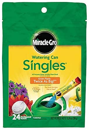 Miracle-Gro Watering Can Singles All Purpose Plant Food, 24 Packets