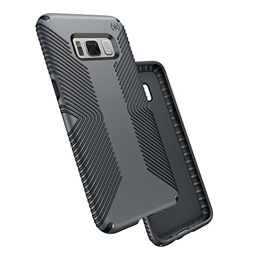 Speck Products Presidio Grip Cell Phone Case for Samsung Galaxy S8 Plus - Graphite Grey/Charcoal Grey