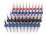 50pc Tungsten Carbide Micro Drill Bits Set Drill Press Pin-Vise 10 each .2mm .3mm .4mm .5mm .6mm...