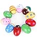 Produktbild Vi.yo Kinder Ei Maracas Musik Shaker Holz Rassel Schlaginstrument Spielzeug(Zufällige Farbe)
