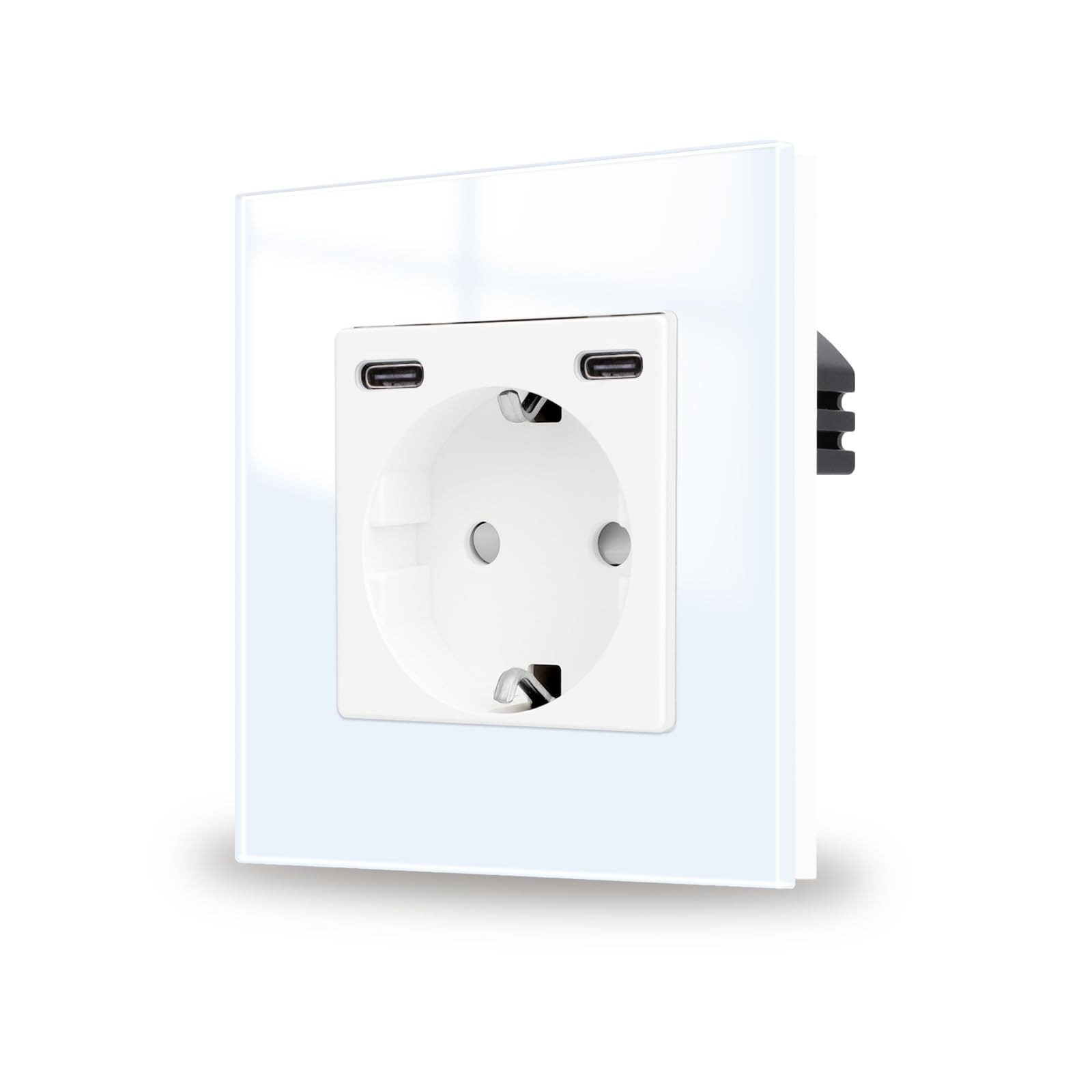 JIMEIDA Enchufe Con USB C De Carga Rápida 20W: Carga Dos Dispositivos A La Vez, Adiós A Los Adaptadores (Toma Schuko)