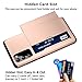 Jiunai for Samsung Galaxy S20 FE Case Card Holder Wallet for 2 Cards CC IDs Holder Sliding Back Pocket Protective Dual Layer Rubber Cover Case Designed for Samsung Galaxy S20 Fan Edition Rose Gold