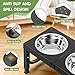 XIAZ Elevated Dog Bowls Large Breed Raised Dogs Bowl Stand Large/Medium Sized Dog Stainless Steel Food Water Bowl Stands 5 Heights Adjustable 9/11/12/14in Black Pet Feeder Dish Station