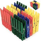 MULTIPACK: Sie erhalten insgesamt 100 Wäscheklammern, welche in zwei Packs mit jeweils 50 Stück geliefert werden.