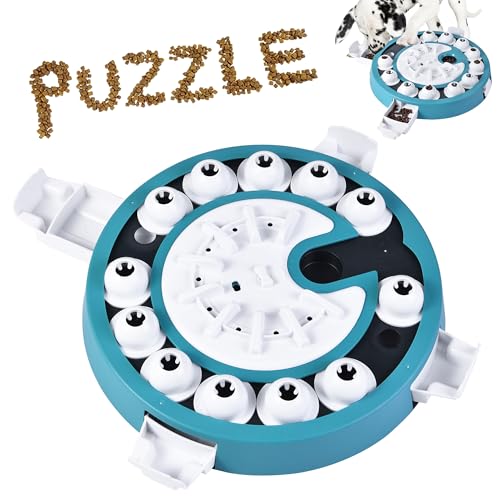 Dog Puzzle Toy Mental Stimulation - Level 3 in 1 Dogs Food Feeder Puzzle, Dog Treat Puzzle Feeder (Advanced-Mars Green Brainstorm)