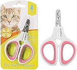 OneCut Pet Nail Clippers, Update Version Cat & Kitten Claw Nail Clippers for Trimming, Professional Pet Nail Clippers Best for a Cat, Puppy, Kitten & Small Dog (Pink)