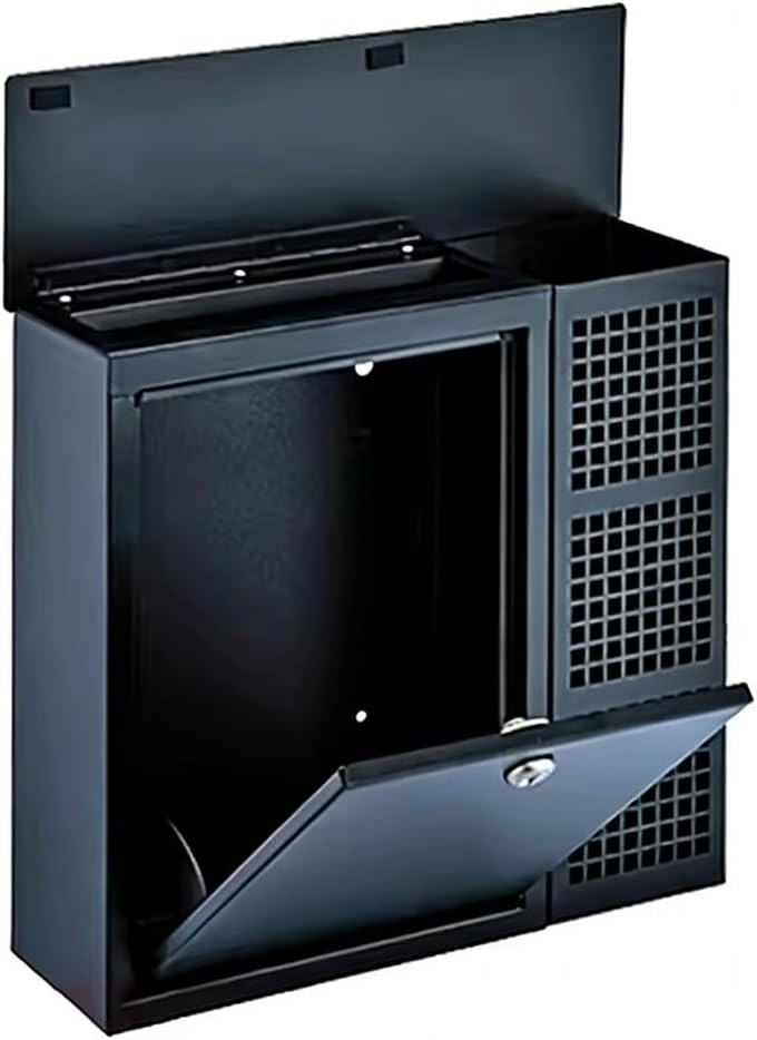 Locking Mailbox Wall Mount, Weatherproof Mail Boxes with Key Lock, Medium Capacity, Curbside Mailbox for Envelope Letter Home Office