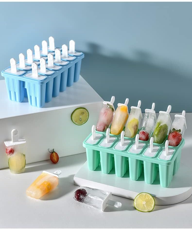 Miniatura 7 de Ice Box Silicone Ice Cream Mold, Reusable, Diy Ice Cream Stick Mold, 4 Grids 6 Grids 10 Grids 12 Grids Ice Cream Ice Cream Stick Box Kitchen