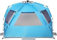 Vista 2 de Easthills Outdoors Instant Shader Dark Shelter XL - Tienda de campaña de playa de 99 pulgadas de ancho para 4-6 personas, refugio solar UPF 50+