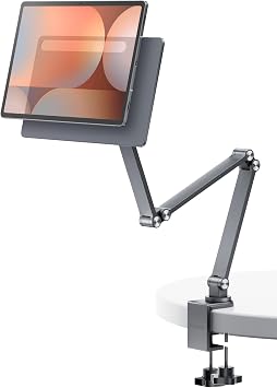 LULULOOK Magnetic Stand for Samsung Galaxy Tab S10/S9/S8 Plus, Foldable Aluminum Alloy Arm Mount Desktop Holder for Samsung Galaxy Tab 12.4 inch S10+/S9+/S8+/S7 FE/S7+