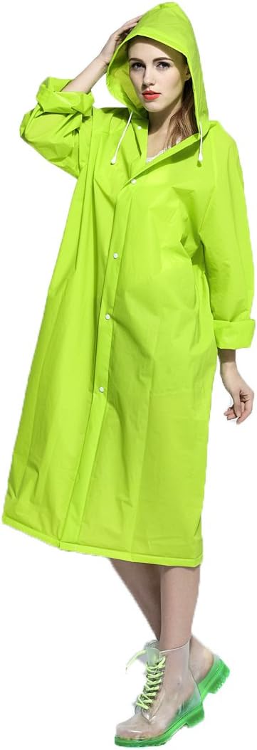 ColorDrip Fashion Translucent Raincoat Rain Jacket Rainwear for Woman Lady Girl - Made of Eco-Friendly EVA Material