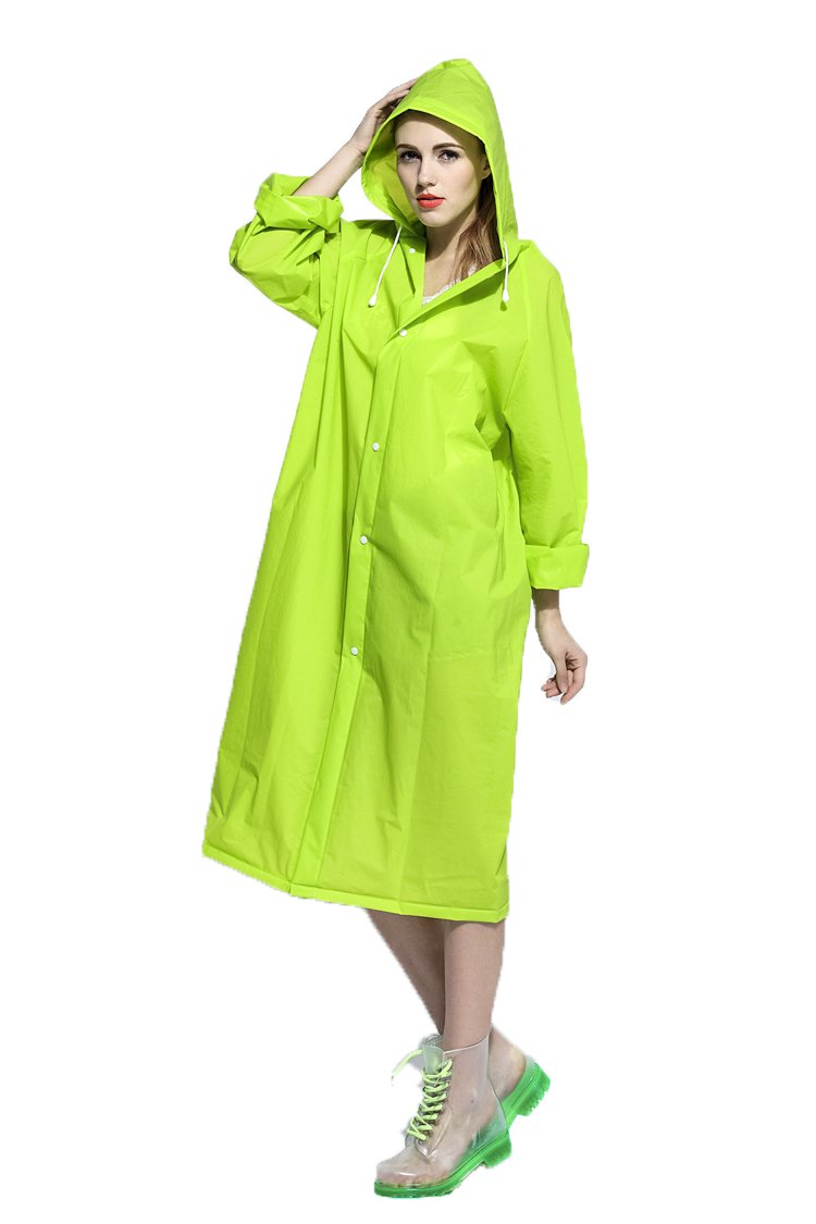 ColorDrip Fashion Translucent Raincoat Rain Jacket Rainwear for Woman Lady Girl - Made of Eco-Friendly EVA Material