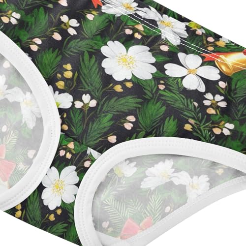 Fun Girls Underwear Toddler 2t Cotton Cute Panties Girl White Winter Flowers Green Kids Briefs Undies4
