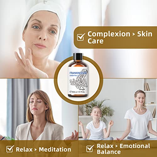 Hiqili Frankincense Essential Oil 1 Fl Oz, 100% Pure Undiluted Frankincense Oil For Diffuser, Aromatherapy, Massage, Skin & Hair Care - 30Ml #TOP1