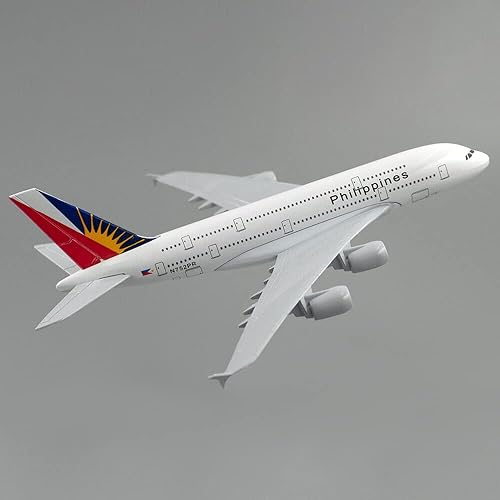 Miniatura 6 de ZEZEFUFU 1400 Escala Aleación A380 Philippine Airlines Modelo Avión Modelo Casa Oficina Decoración Regalos