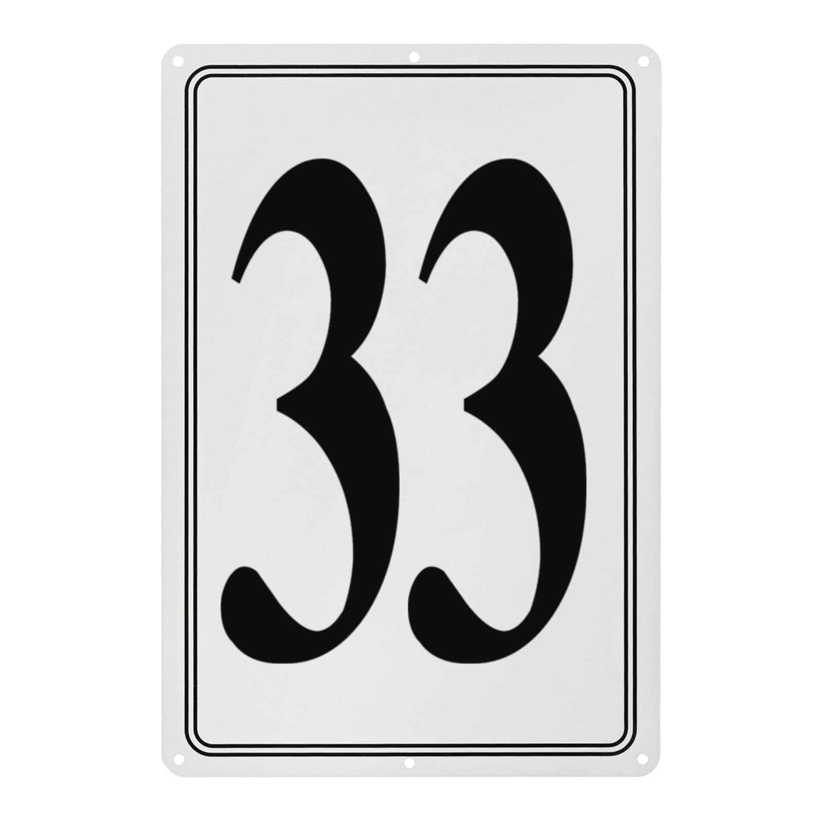 M METERXITY Aluminum Number Sign 33, 11.8 Inch House Numbers and Metal Letters, Parking Spot Letter Signs