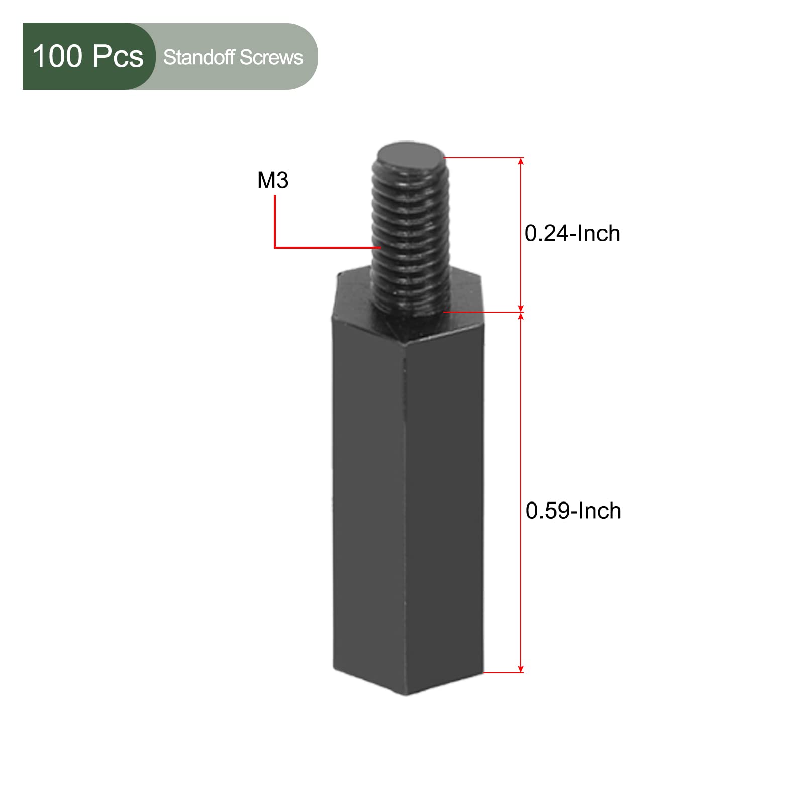 YOKIVE 100 Pcs M3 Standoff Screws, Nylon Hex PCB Standoffs with High Insulation Effect, Keep Height Consistent - Image 2