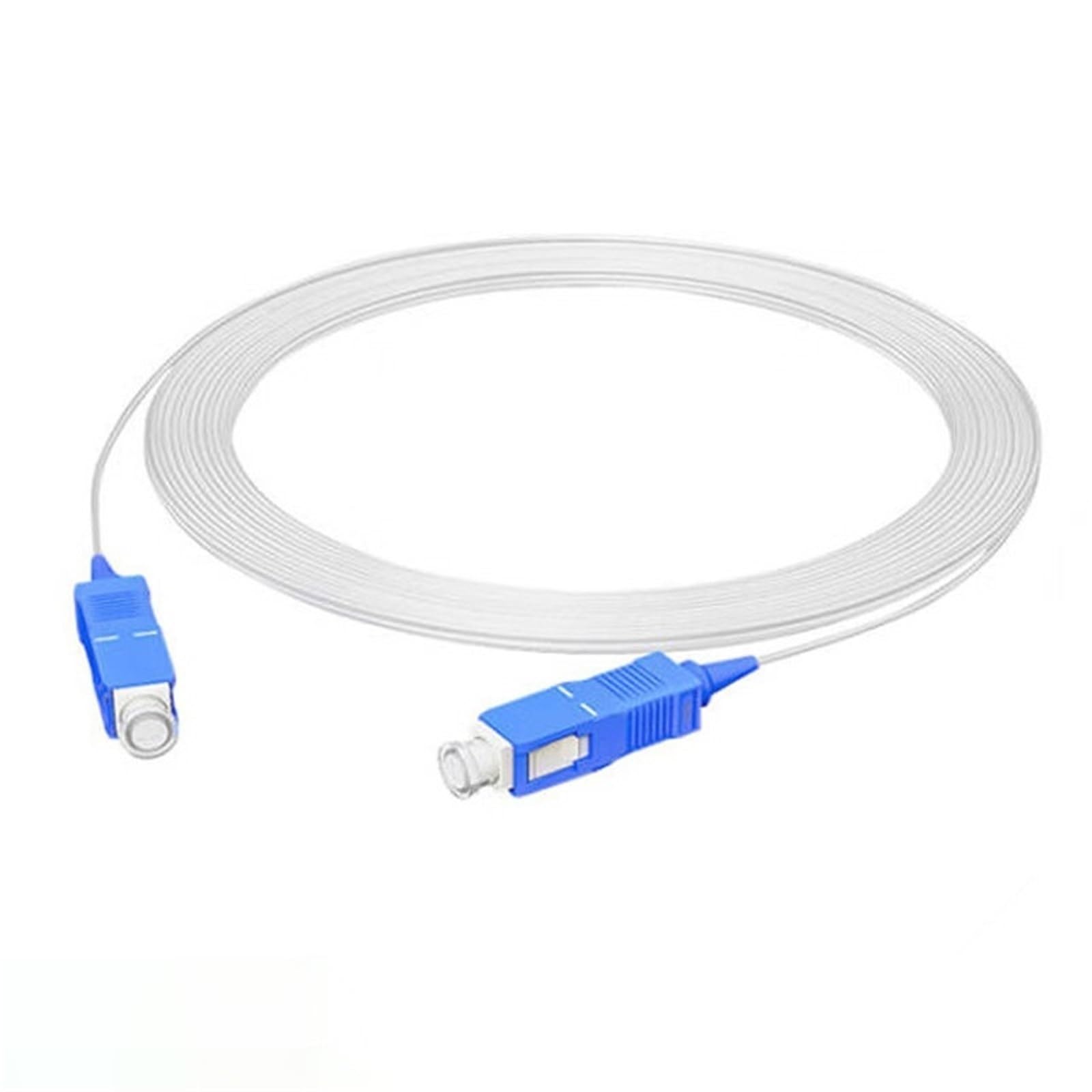 Cable de fibra óptica transparente para interiores, invisible, monomodo, de un solo núcleo, línea de extensión doméstica (60 m, 1 pieza con tambor)