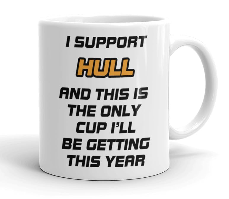 VIROSA Funny Football Mug – “Only Cup I’ll Be Getting This Year” – Gift for Hull Fans, Dad, Friend or Colleague – 11oz Ceramic Coffee Cup – Funny Xmas, Birthday, Father’s Day Present — image 1
