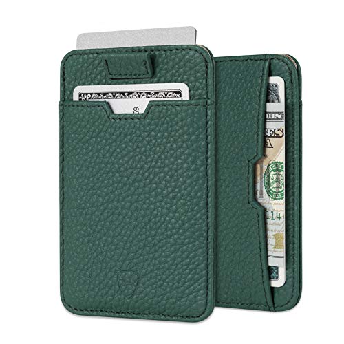 Image of Vaultskin CHELSEA Mens RFID Blocking Slim Leather Card Wallet - Minimalist Front Pocket Cardholder
