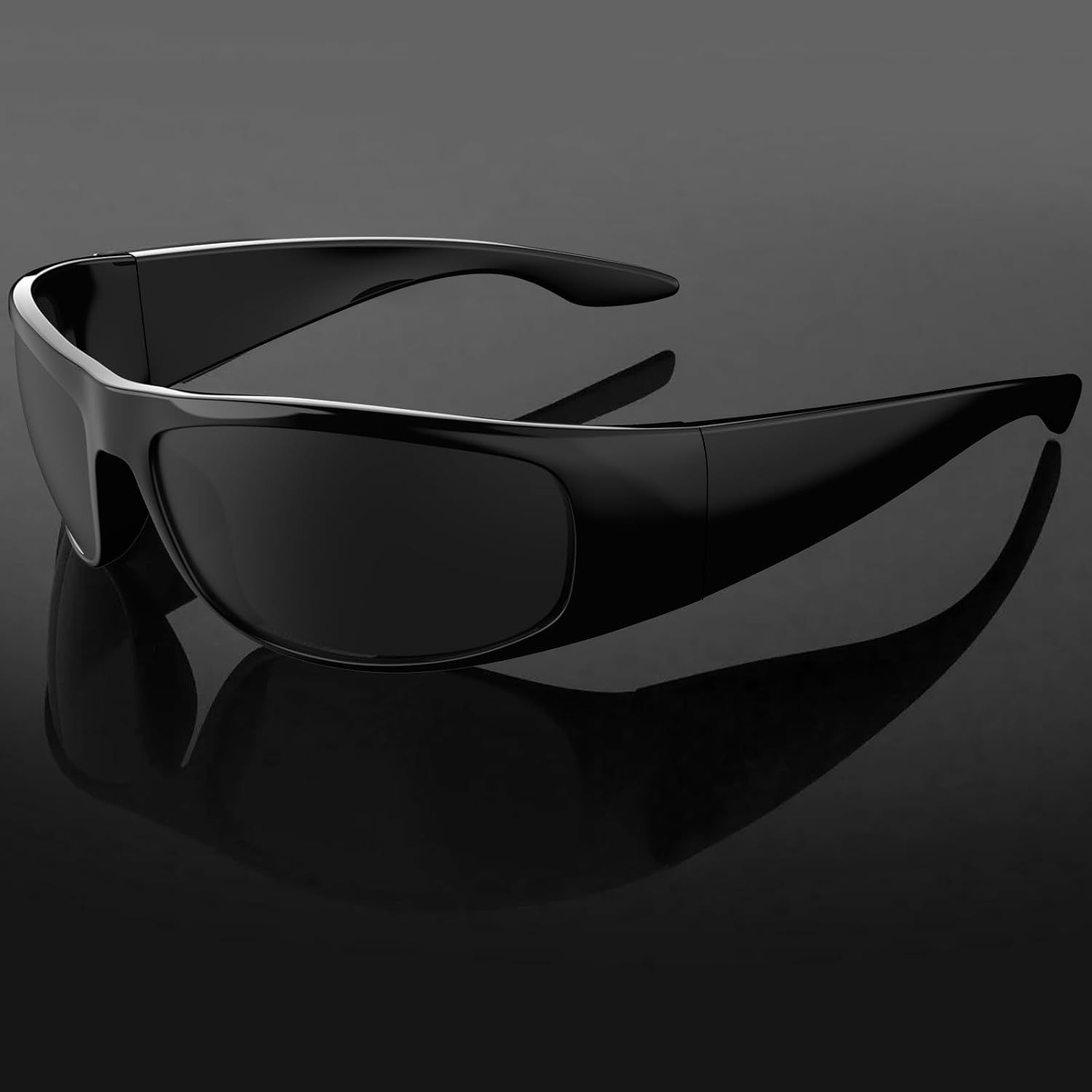 WISTON Wrap Around Sunglasses for Men Women Super Dark Blackout Sunglasses for Sensitive Eyes UV400 Protection W8005 - Image 7