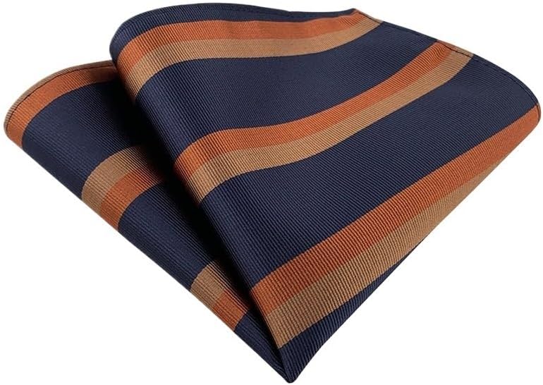 Men's Business Striped Pocket Square Formal Handkerchief Accessory