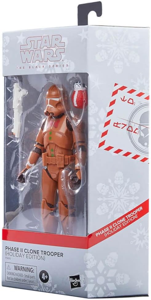 Star Wars,The Black Series Phase II Clone Trooper (Holiday Edition) 6-Inch F5610 Multicolored Collectible Figure Ages 4 and Up