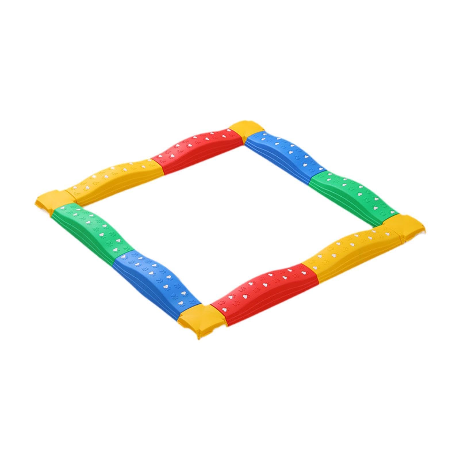 Gioco di Equilibrio per Bambini con Blocchi E Percorso Ad Ostacoli Aiuta a Sviluppare Coordinazione Motoria E Fisica Adatto per Interni Ed Este, 12 Pezzi Arcobaleno