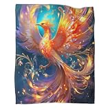 Phönix 3D-gedruckte Decke Design-Tagesdecke Weiche Und Warme Mikrofaser Sofa Bettwäsche 50x60inch(127x152cm)
