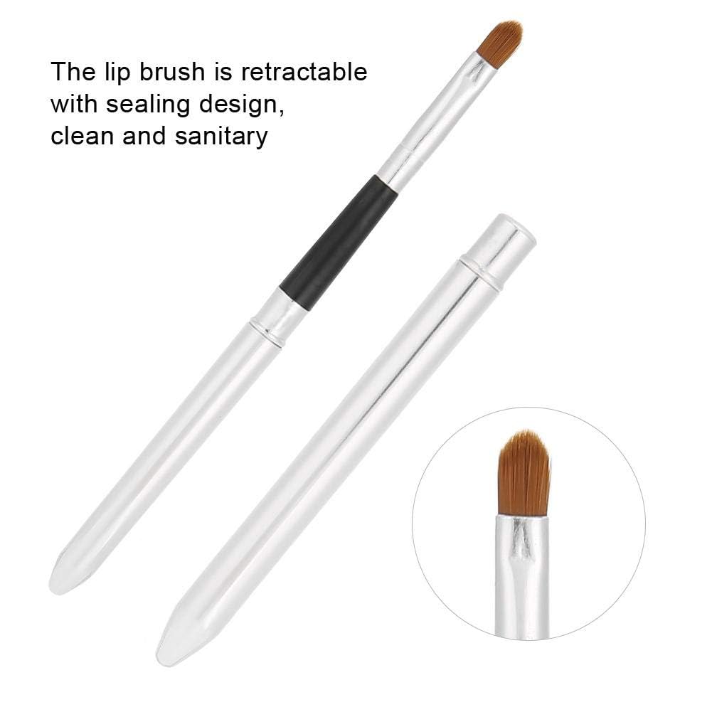 Le pinceau à lèvres rétractable, lèvre professionnelle de pinceau de rouge à lèvres contours dessine l'outil cosmétique de maquillage de brosse