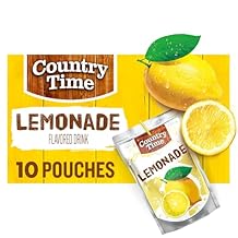 Country Time Ready to Drink Flavored Drink, 10 Pouches, for School Lunches and On-the-Go Hydration, Lemonade, No Artificial Colors or Flavors, 6 fl oz